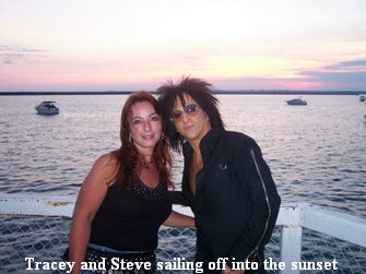 Tracey and Steve sailing off into the sunset Tracey and Steve sailing off into the sunset